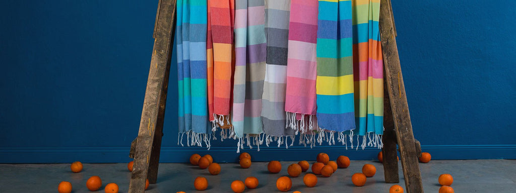Hamamtücher - aus ökotexzertiefizierter Baumwolle - viele bunte Designs - ideal für Reise, Sauna und Sport -  VACA VACA