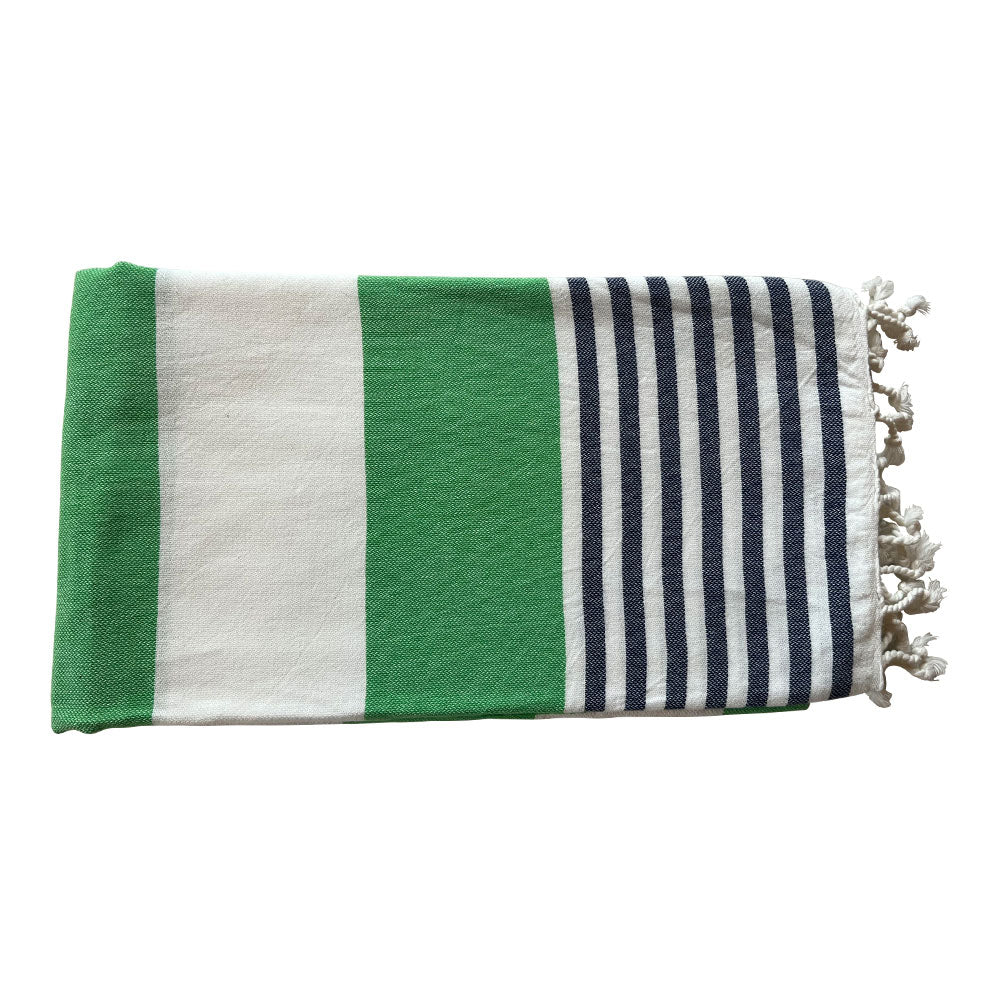 Hamamtuch Stripes Grün Marineblau 1461 - VACA VACA