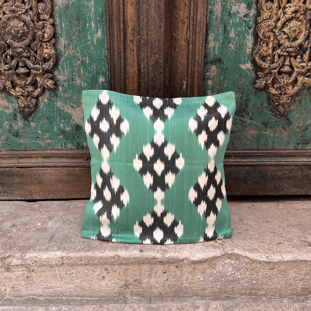 Ikat - Seide Kissenhülle 40x40cm Unikat - VACA VACA