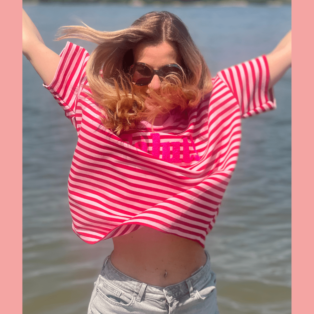 T-Shirt Salut dunkelrot/rosa - VACA VACA