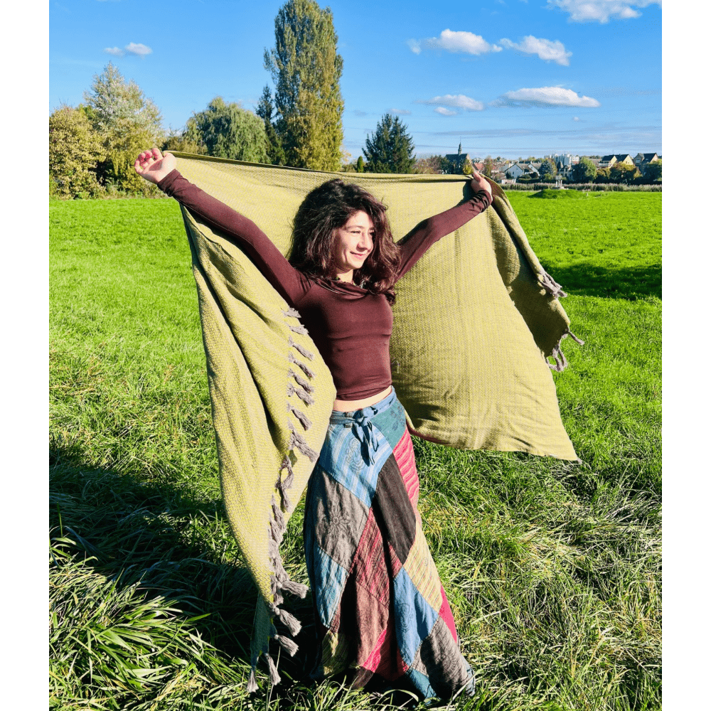 VACA VACA Baumwolltuch gelbgrün - VACA VACA