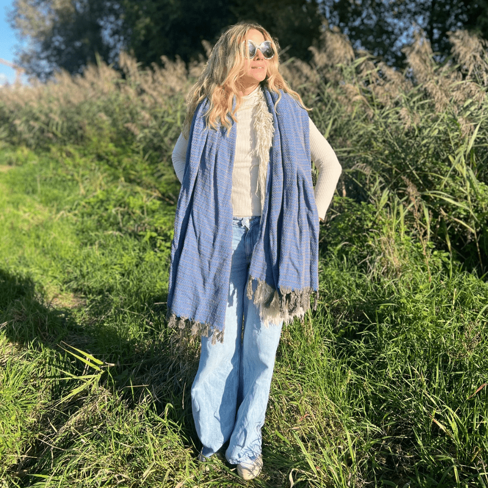 VACA VACA Baumwolltuch Diamant blau - VACA VACA