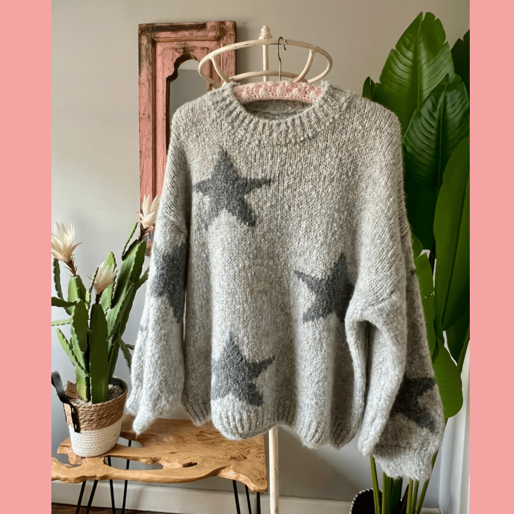 Long Pulli Star grau - VACA VACA