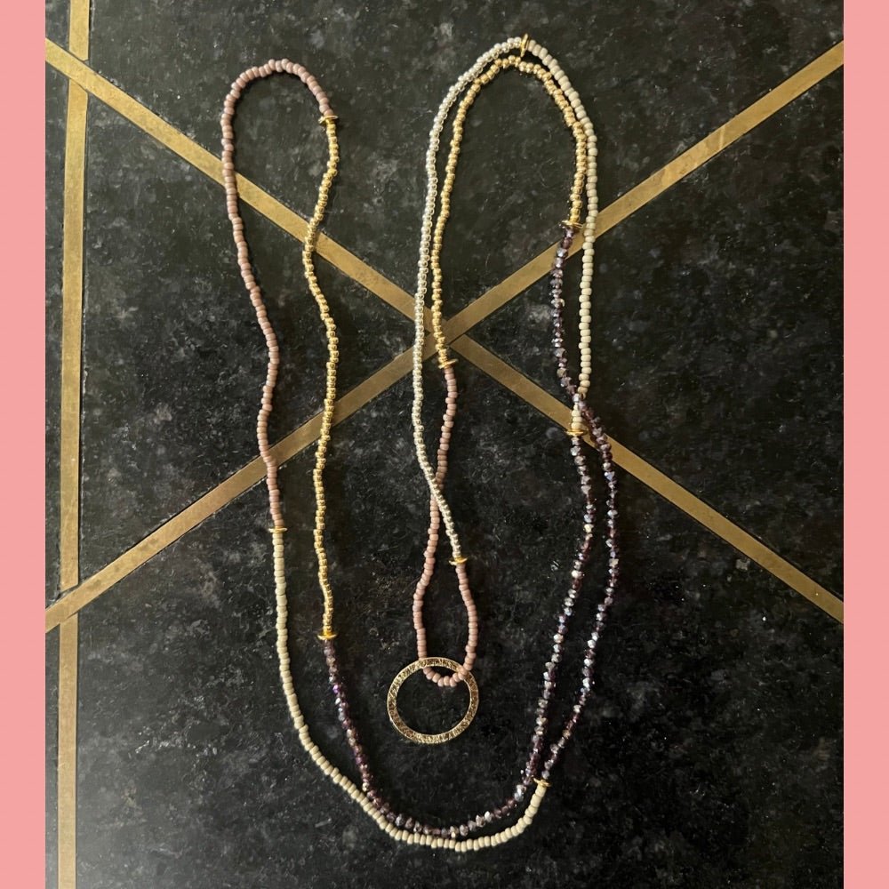 Kette Heartstring taupe - VACA VACA