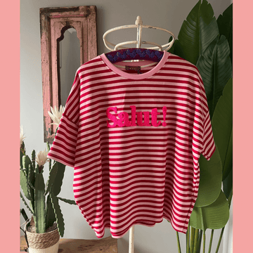 T-Shirt Salut dunkelrot/rosa - VACA VACA