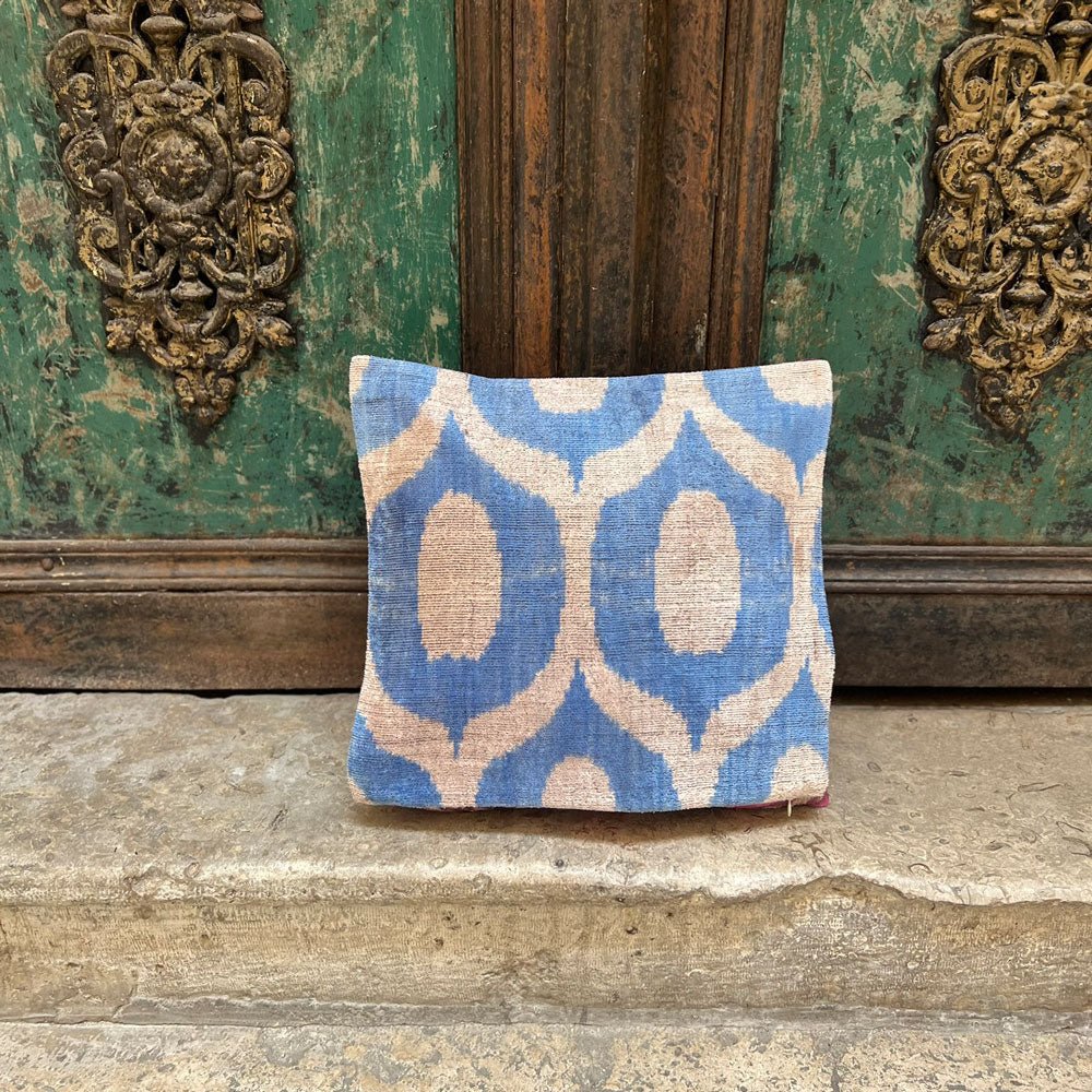 Ikat - Samt Kissenhülle 40x40cm Unikat 3C - VACA VACA