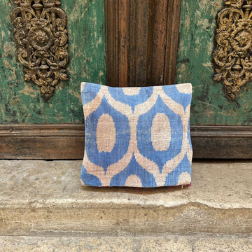 Ikat - Samt Kissenhülle 40x40cm Unikat 3C - VACA VACA