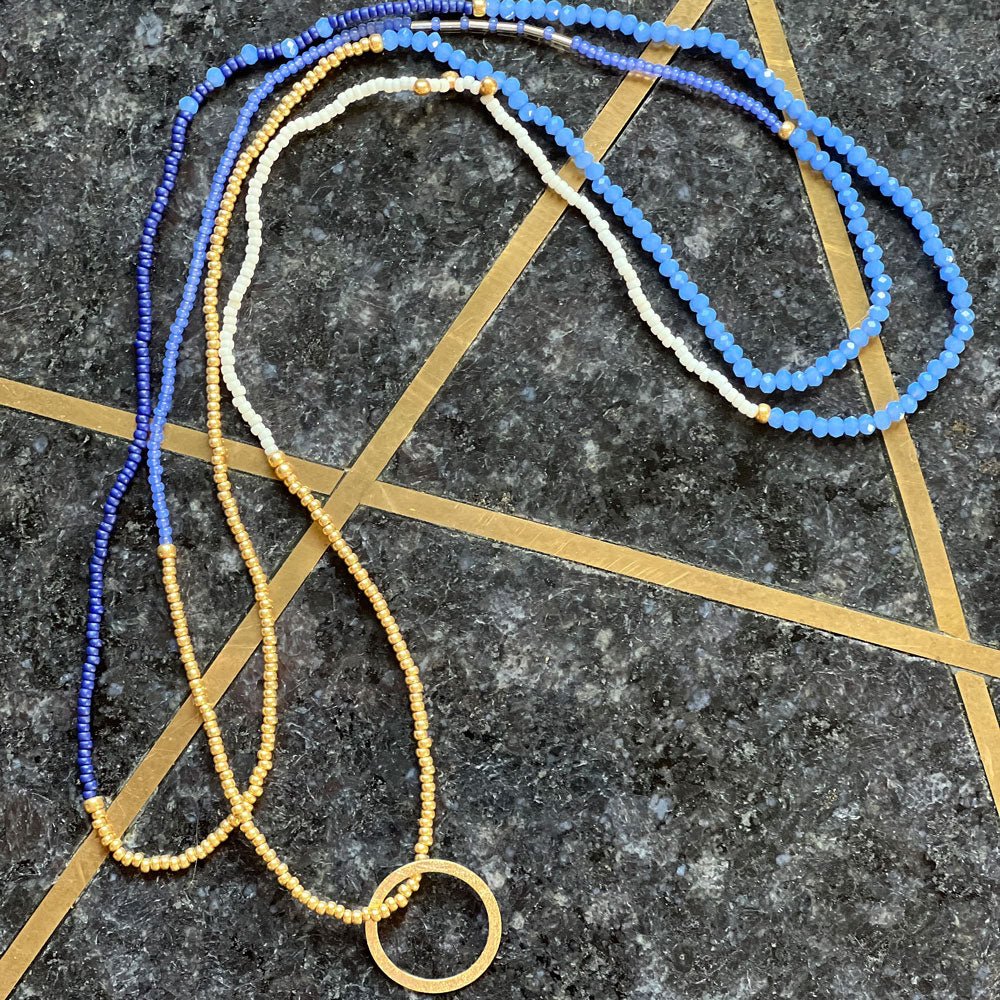 Kette Heartstring blau - VACA VACA