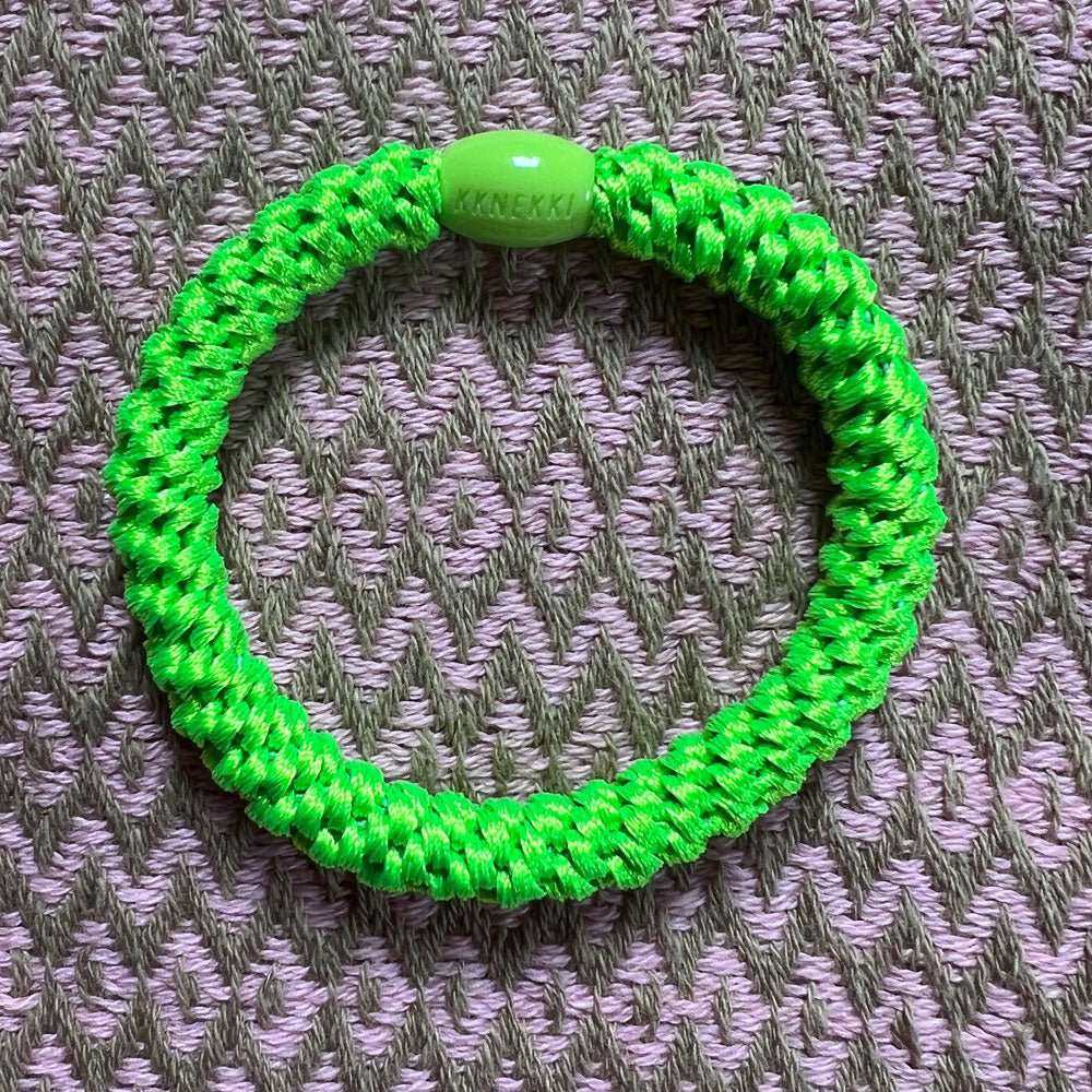 PIDOUDOU Haargummis Für Mädchen 4 Stück Neonfarben - Samt, Schonend Fürs Haar, Neongelb, Grün, Pink, Orange