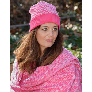 Cap cotton diamond fuchsia pink hem in fuchsia VA001_5