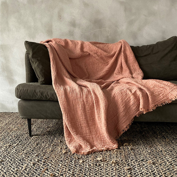 Throw blanket terracotta 200 x 240