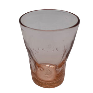 Italian drinking glass, mouth-blown, Peach