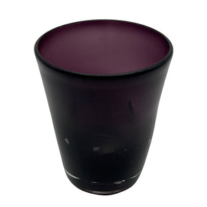 Italian drinking glass mouth-blown violet