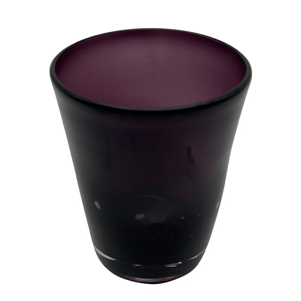 Italian drinking glass mouth-blown violet