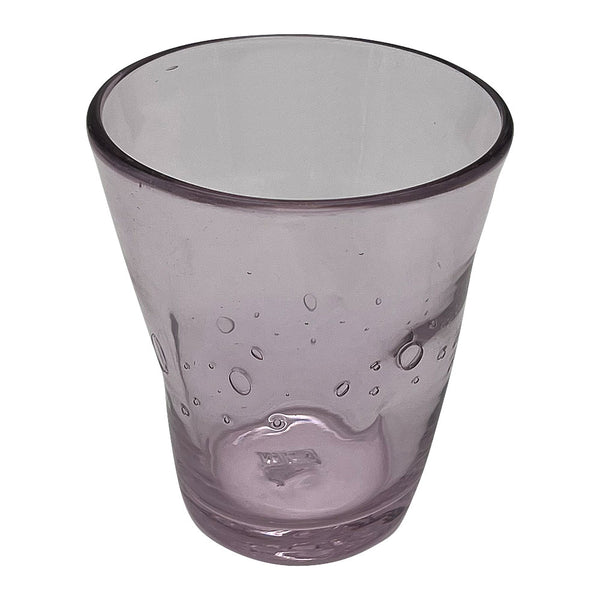 Italian drinking glass mouth-blown pink