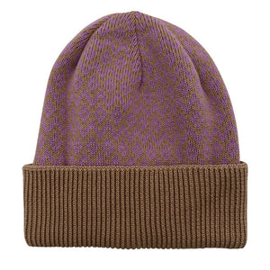 Beanie cotton diamond dune purple hem in dune VA001_20