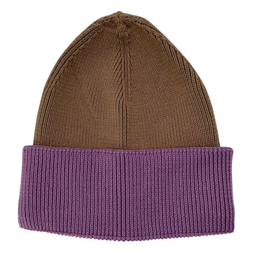 Mütze Baumwolle Color Blocking lila dune Saum in lila VA002_17 - VACA VACA