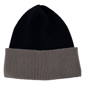 Mütze Baumwolle Color Blocking grau schwarz Saum in Grau VA002_31 - VACA VACA